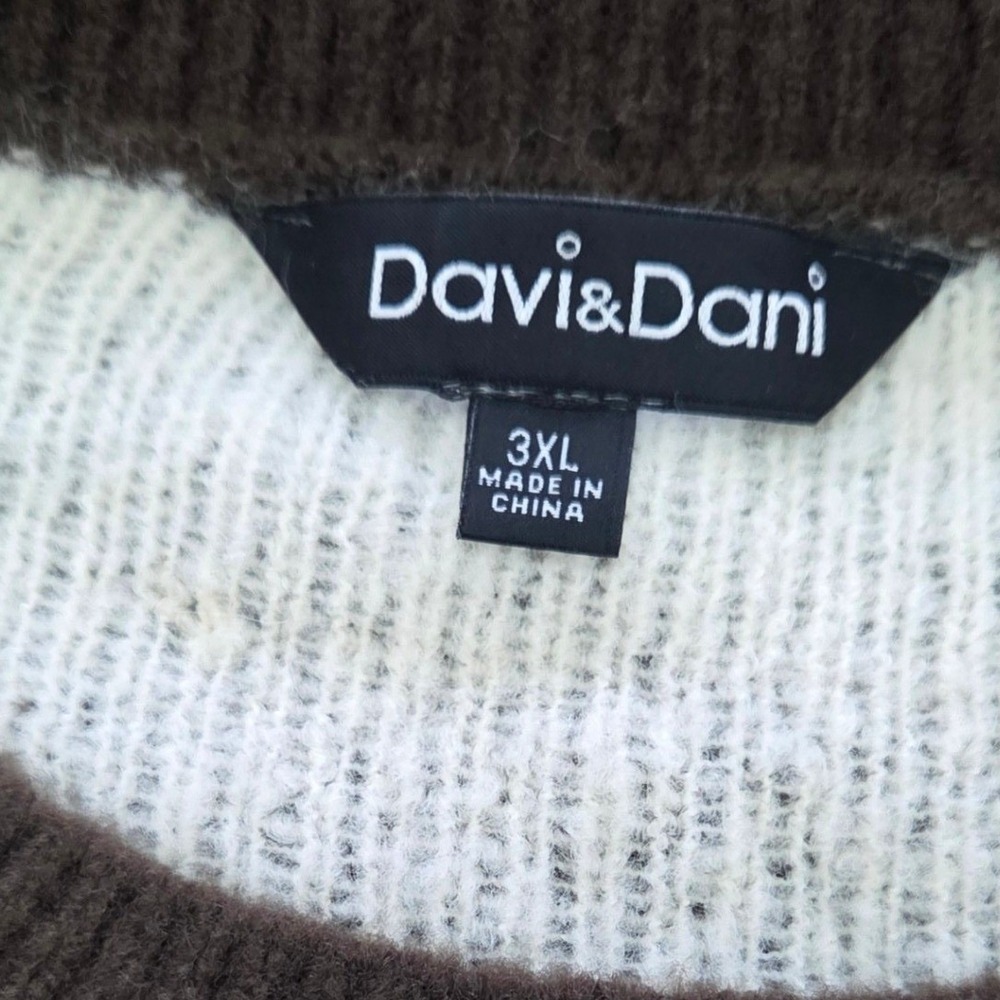 Davi & Dani Patchwork Leopard print sweater Women… - image 5